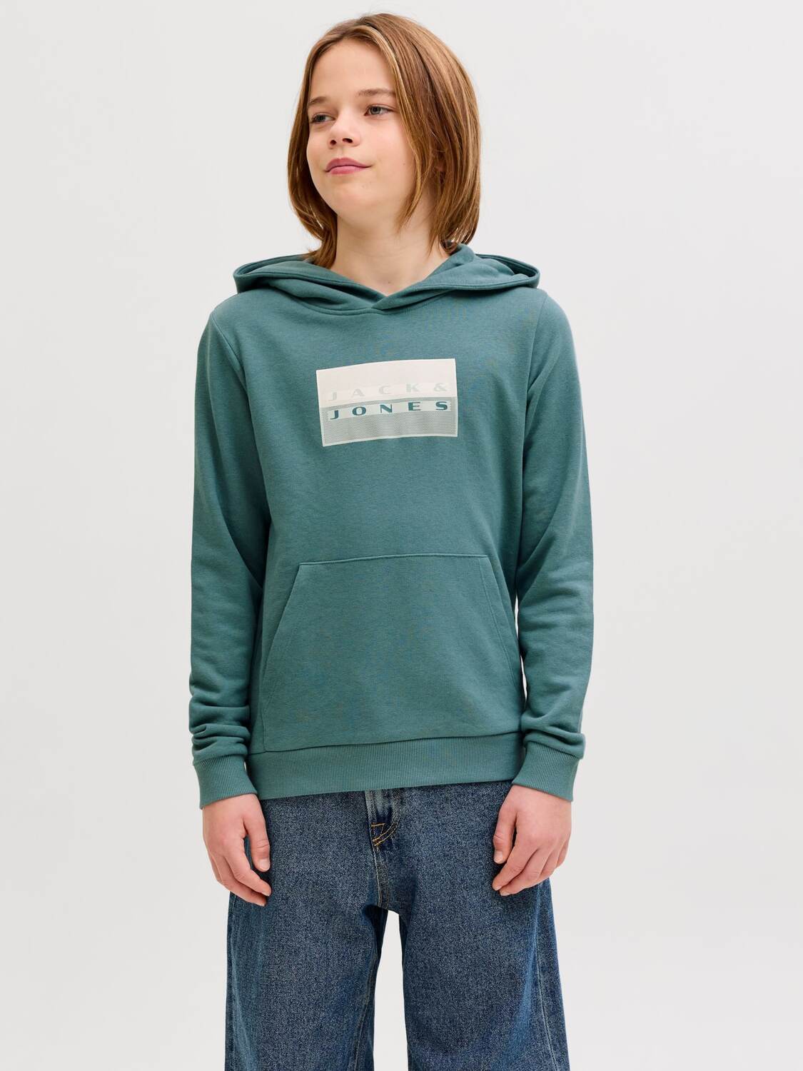 Jack & Jones Junior Толстовка 'JCOFusion' в зеленом цвете — фото 3