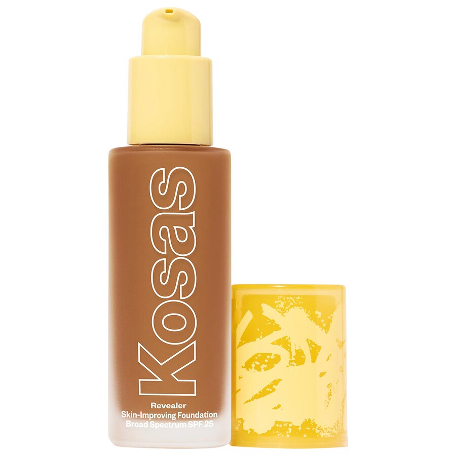 

Тональный крем Revealer Skin-Improving Foundation SPF 25 с гиалуроновой кислотой и ниацинамидом Kosas, 1 oz /30 mL, Medium Deep Warm 350