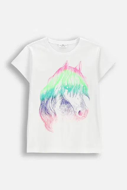 Футболка с коротким рукавом T-shirt dziecięcy z bawełny Coccodrillo, белый