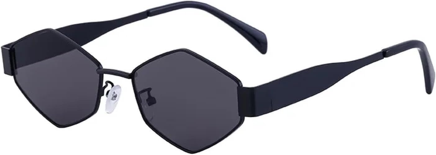 

Солнцезащитные очки с защитой от УФ-излучения UV400 | Металлическая оправа, маленькие, для мужчин и женщин | Линзы конфетных цветов, для занятий спортом на открытом воздухе и вождения DSVIGF, Black