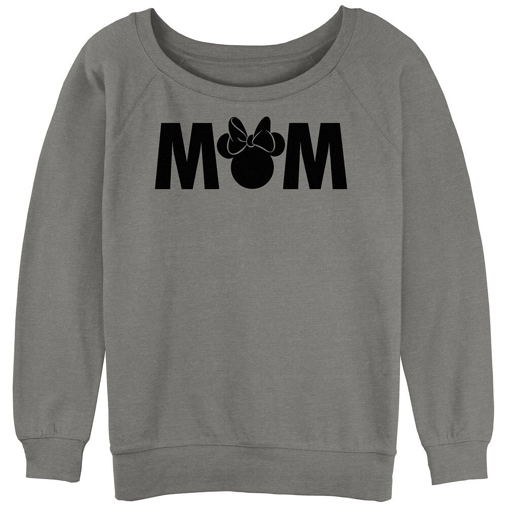 

Толстовка с напуском и графическим рисунком Disney's Minnie Mouse Juniors Mom Word, цвет Gray Heather