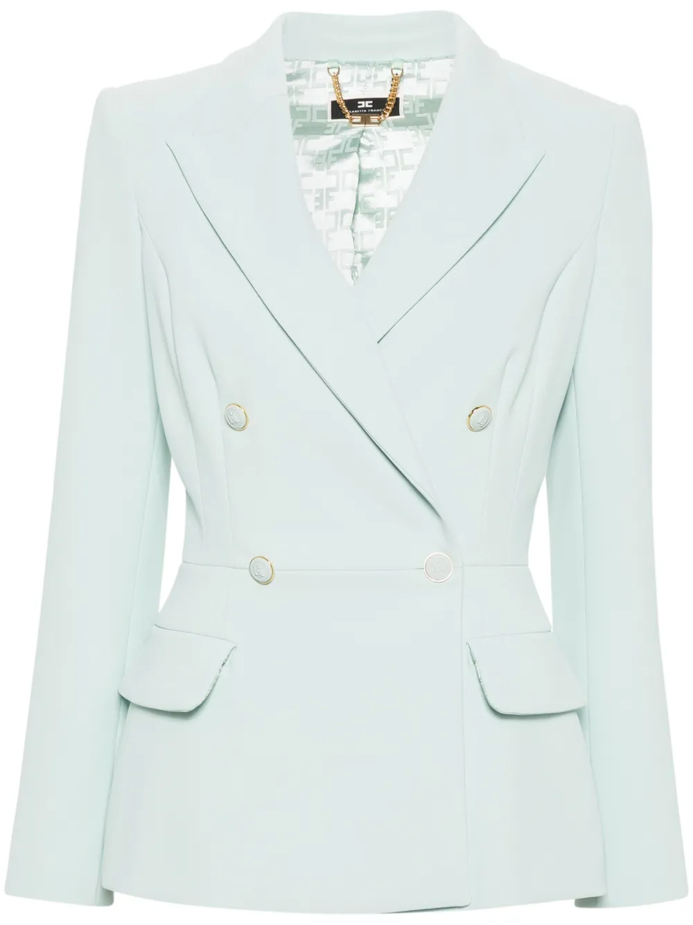 

Двубортный пиджак Elisabetta Franchi, зеленый
