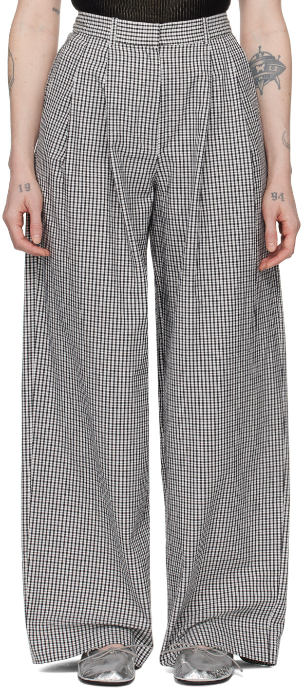

Черные и кремовые брюки White Label Helena Proenza Schouler