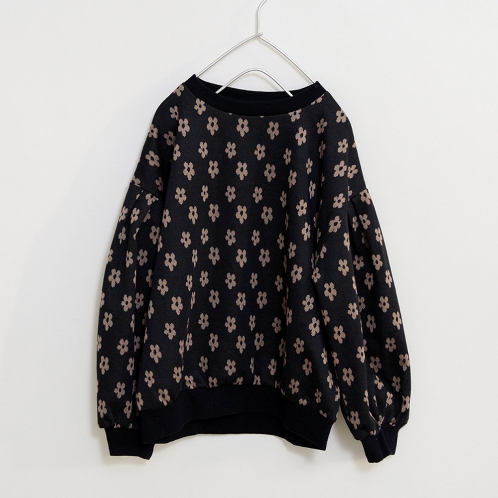 Свитшот с цветочным жаккардовым узором Branshes, black