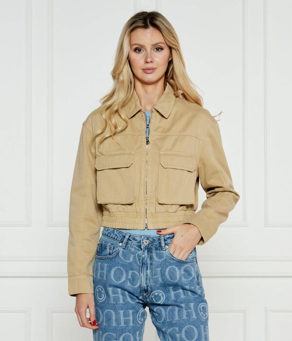 

Куртка Hugo Blue Adana Cropped Fit, бежевый