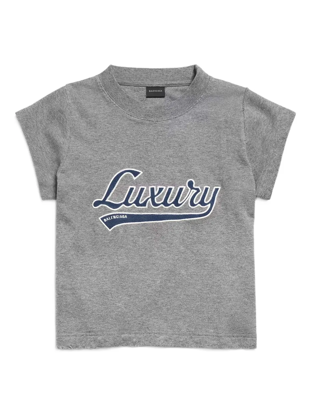 

Футболка с надписью "Luxury" Balenciaga, серый