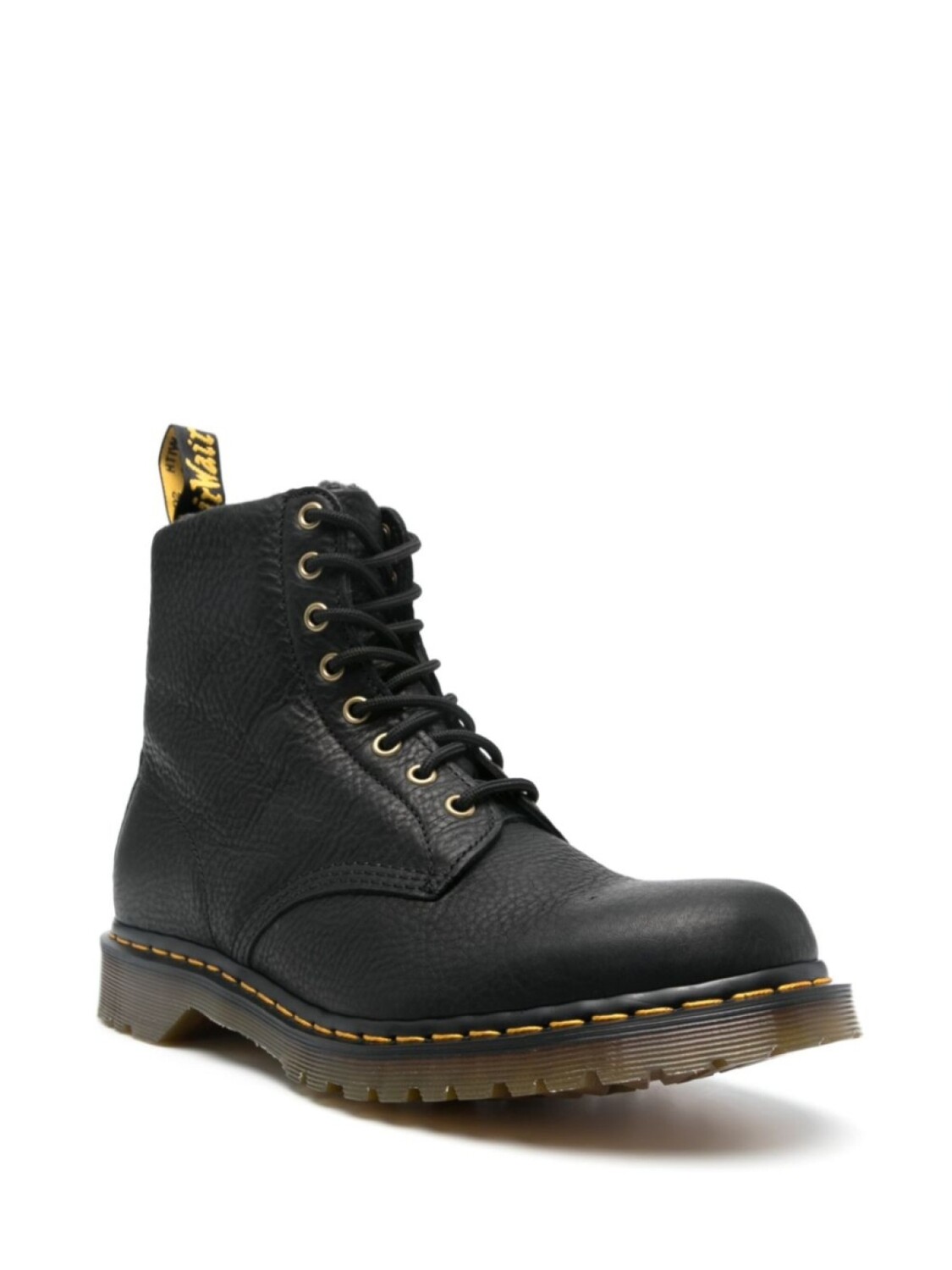 Мужские ботинки Dr. Martens 1460 кожаные с рифленой подошвой, черный — фото 2