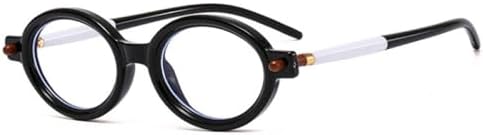 

Модные овальные солнцезащитные очки для женщин с защитой от УФ-излучения UV400, ретро-очки с двухцветной оправой, трендовые мужские солнцезащитные очки с заклепками MTZJH, Black Clear