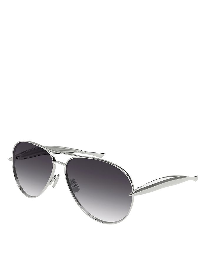 

Солнцезащитные очки Sardine Pilot Metal, 64 мм Bottega Veneta, серебряный