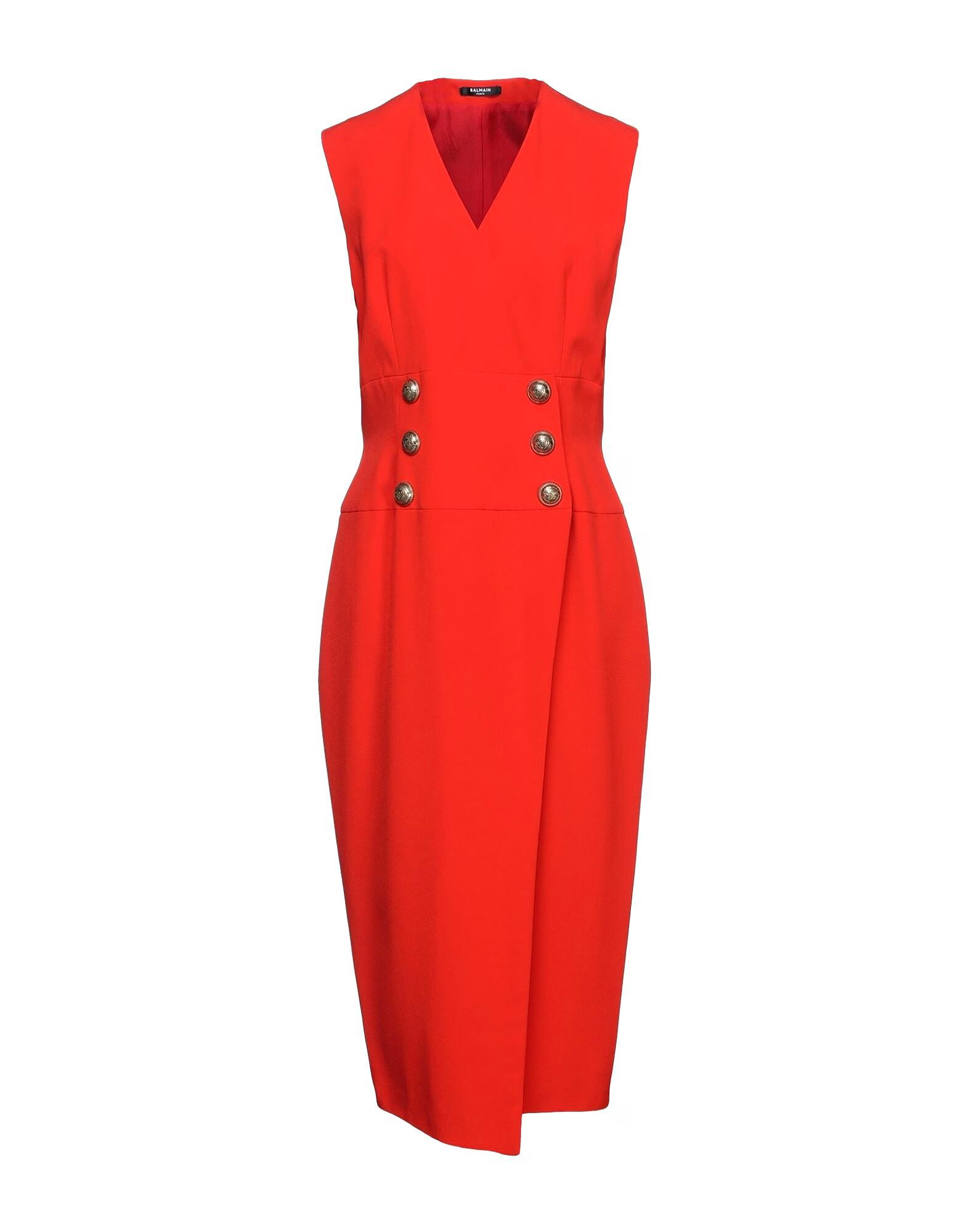 

Платье миди Balmain, коралловый