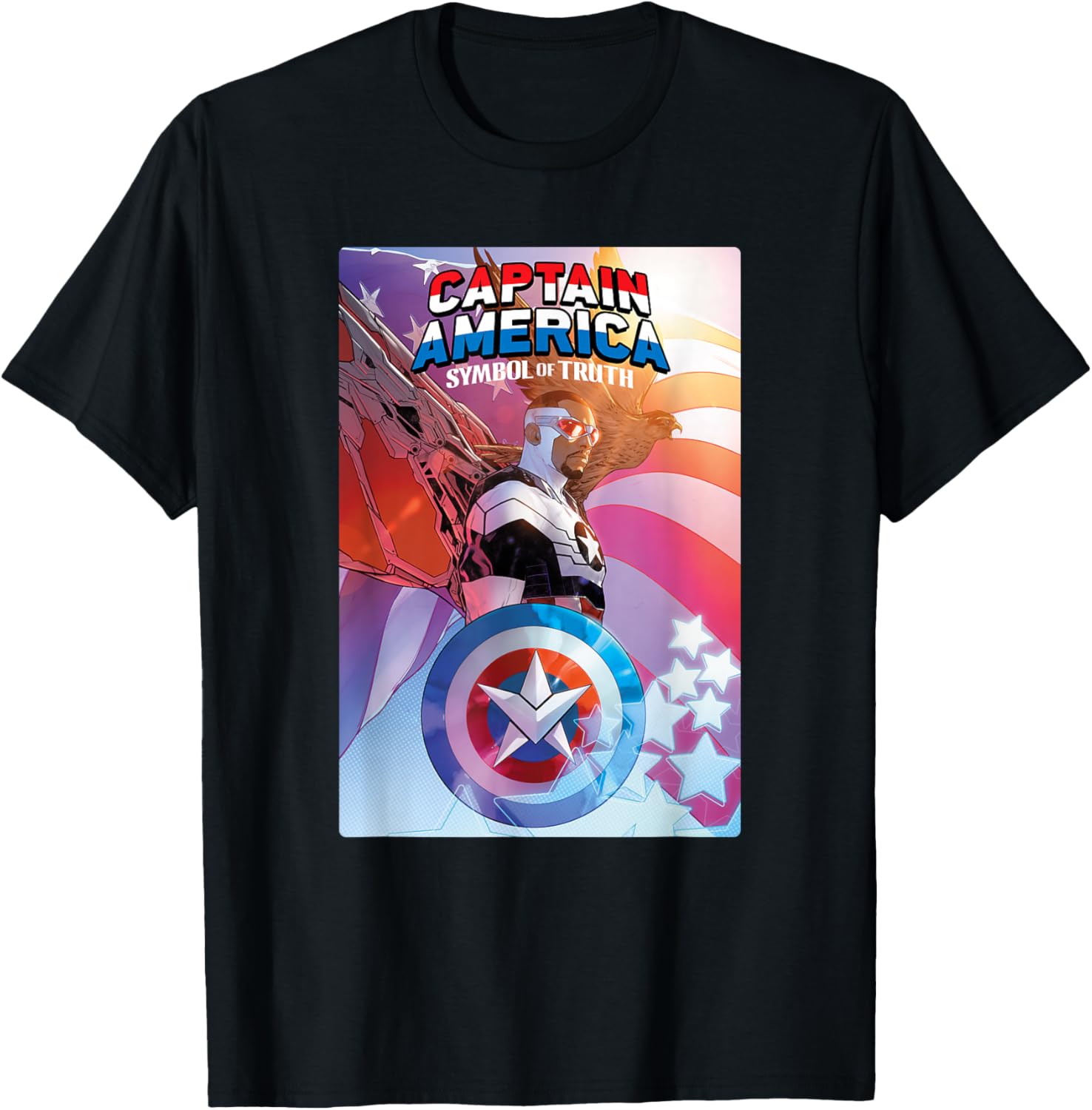 

Футболка с обложкой комикса Marvel Капитан Америка: Символ истины №1, черная