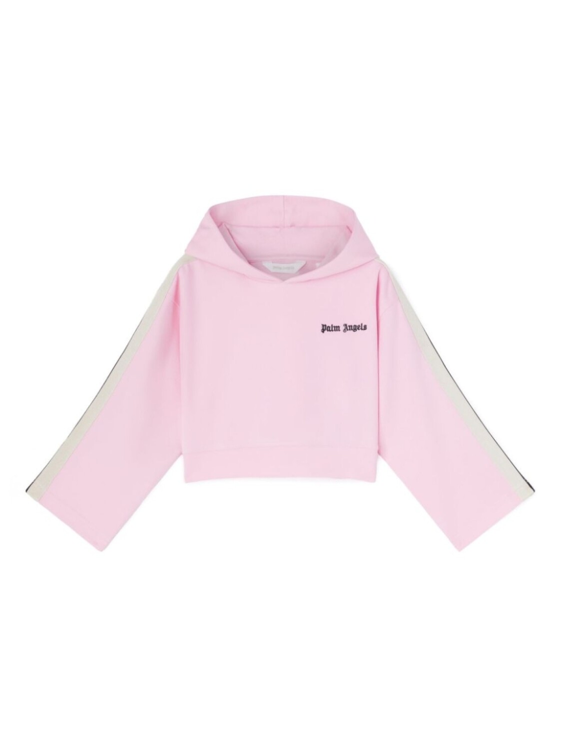 

Укороченная толстовка с капюшоном с принтом Palm Angels Kids, розовый