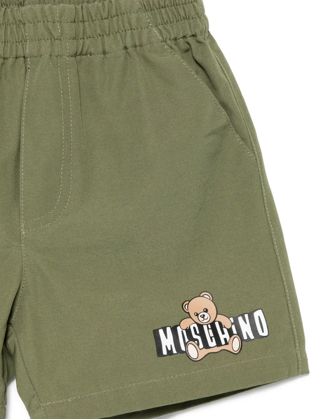 Шорты с логотипом Moschino Kids, зеленый — фото 3