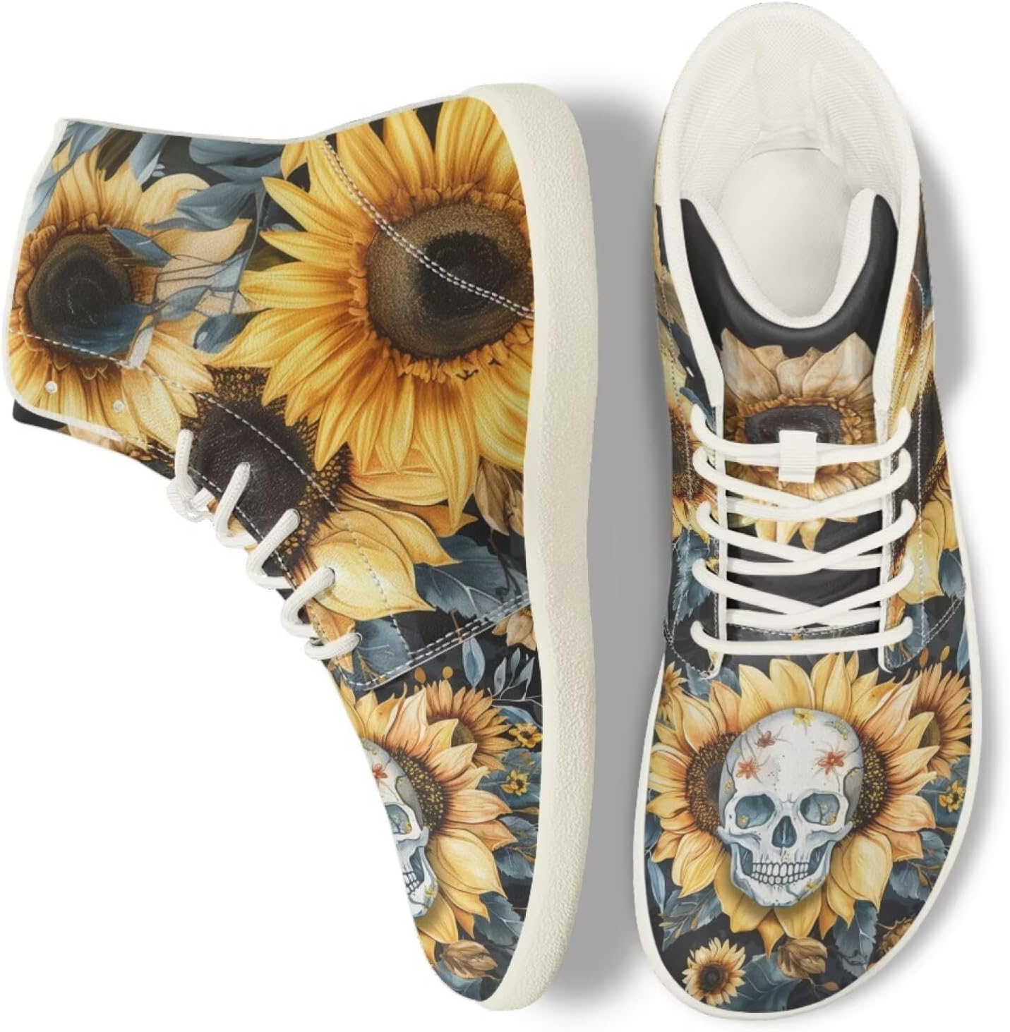 

Кроссовки Skull Barefoot для женщин и мужчин с нулевым перепадом, для трейл-раннинга, широким носком и минималистичным дизайном Getelinseng, Skull Sunflower Pattern