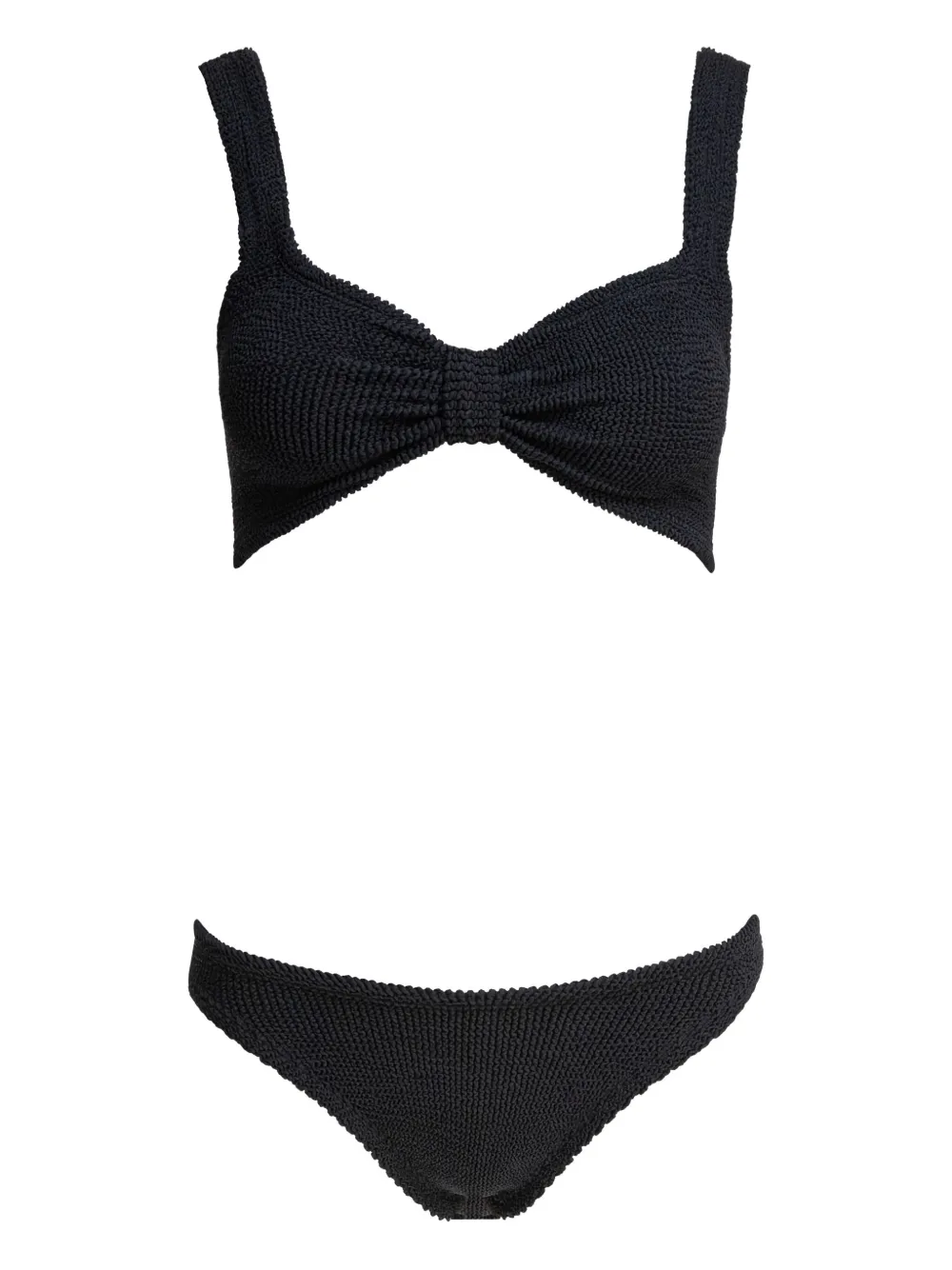 

Бикини Бонни с гофрированной текстурой Hunza G, черный