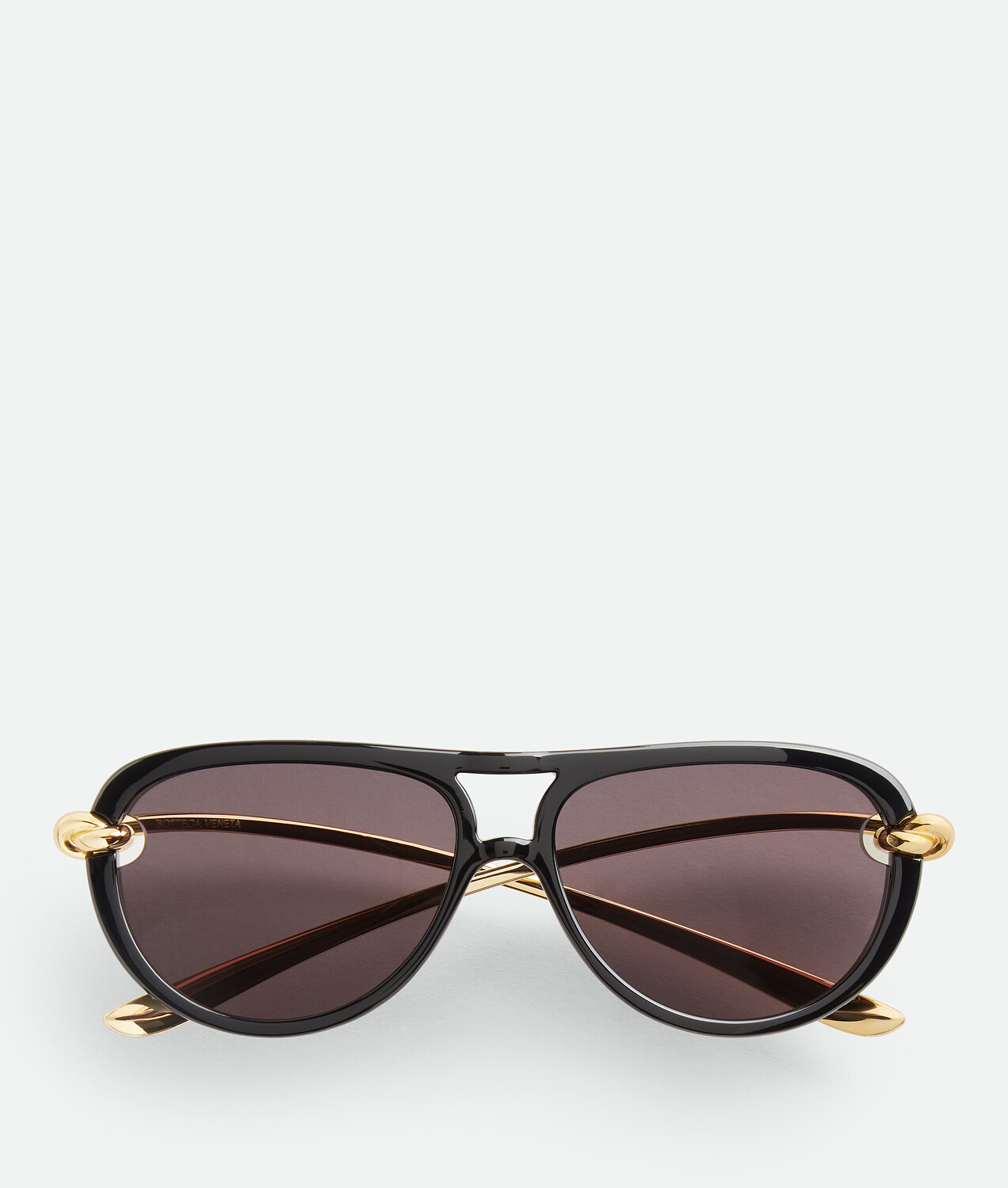 

Knot aviator sunglasses BOTTEGA VENETA, черный/серый