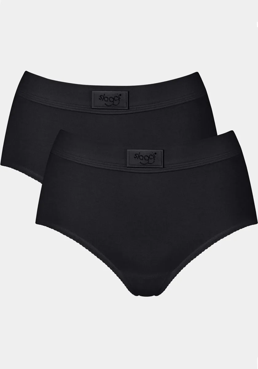 

Трусы Sloggi на талии "Double Comfort Maxi 2P" (2 шт. в упаковке), с логотипом на поясе, черный