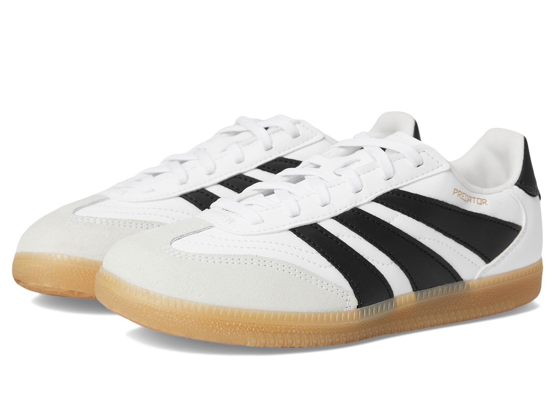 

Кроссовки Adidas Kids Freestyle Predator Indoor Soccer Shoes, White/Black/Gold Metallic