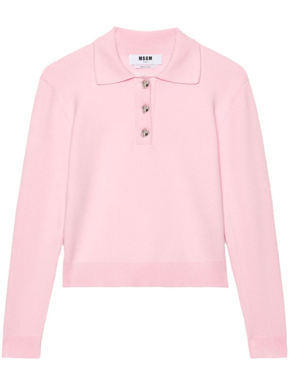 

MSGM трикотажный топ с длинными рукавами, розовый