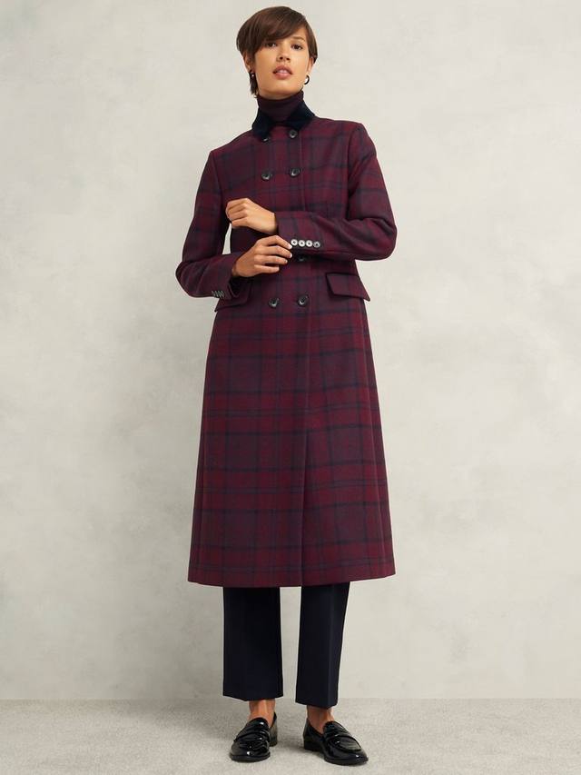 

Роскошное шерстяное пальто патриции Hobbs, розовый/разноцветный