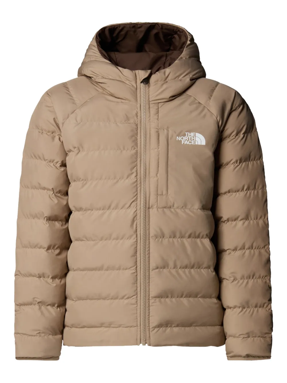 Стеганая куртка с логотипом The North Face Kids, нейтральный