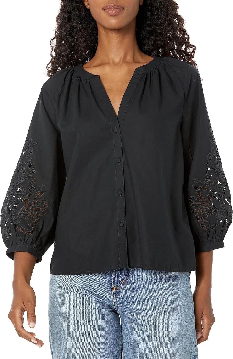 

Club Monaco Женская Короткая Футболка с Ажуром