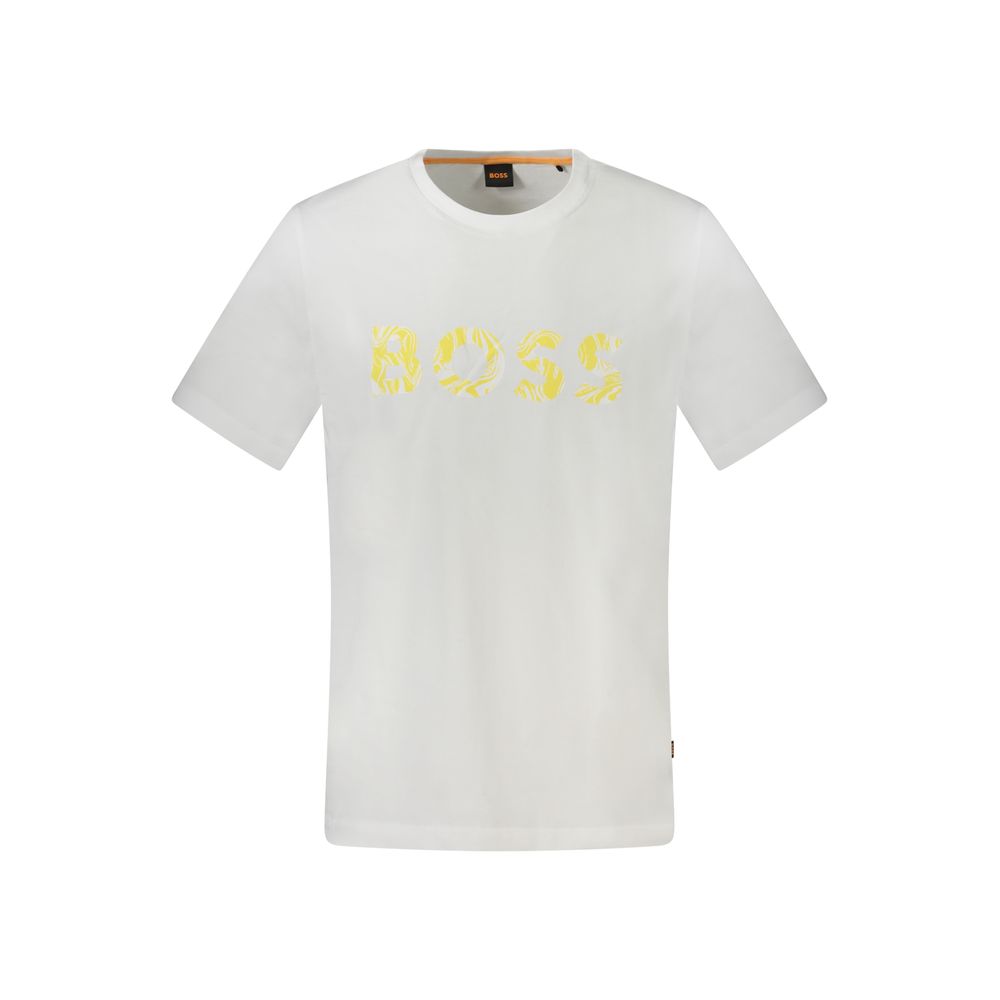 

Белая хлопковая футболка Hugo Boss