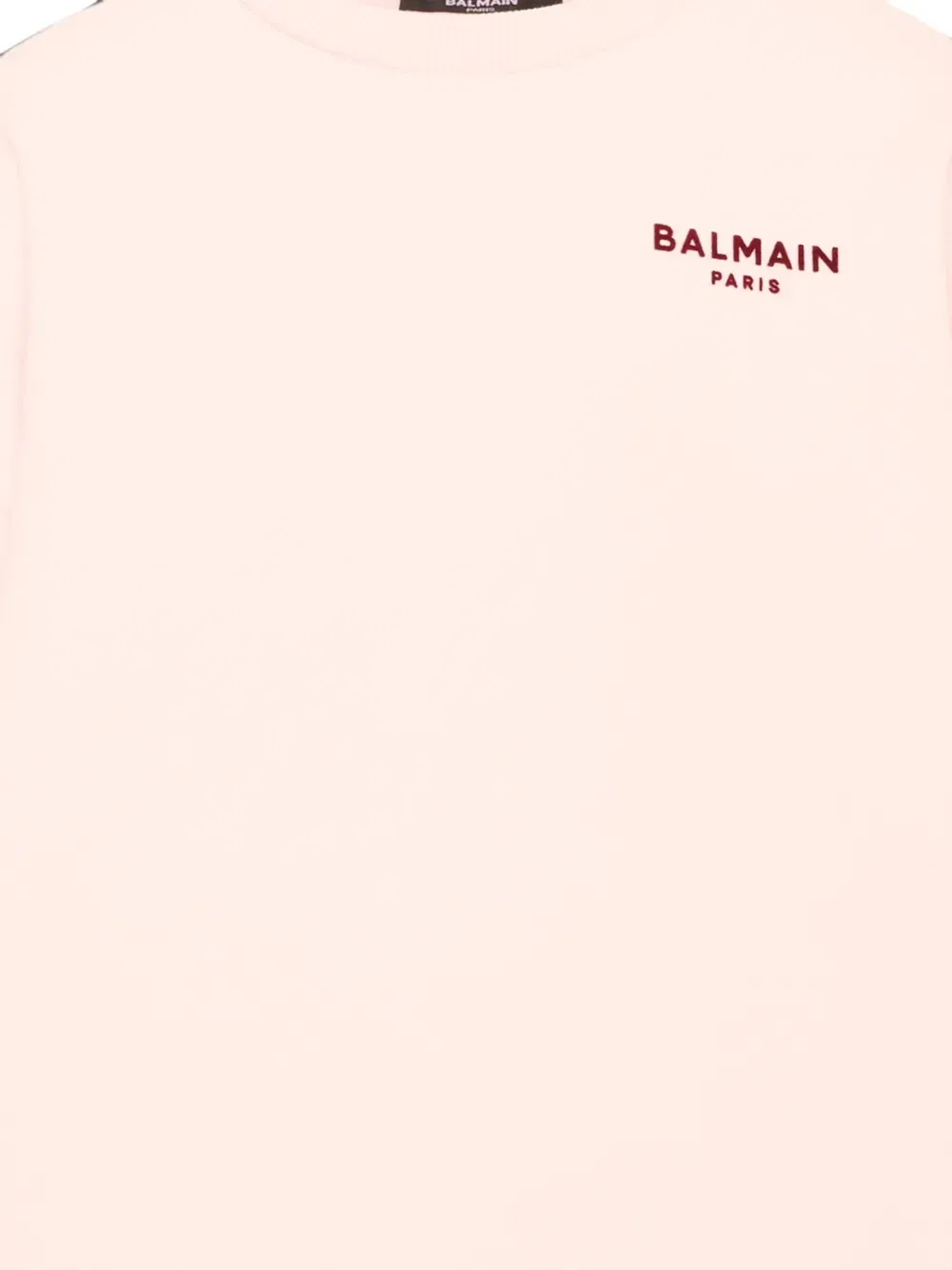 Платье с длинными рукавами и логотипом Balmain Kids, розовый — фото 3