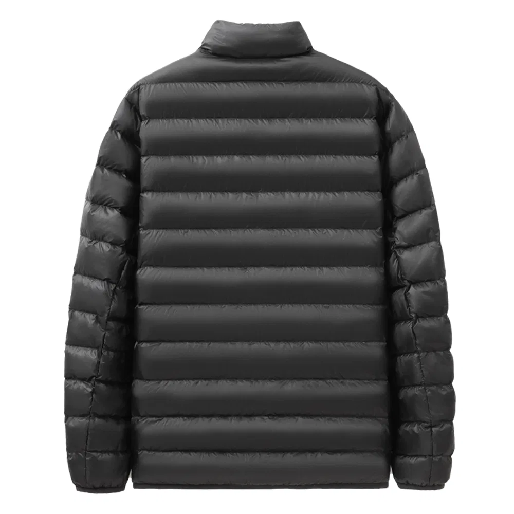 Детский пуховик стеганый легкий с воротником-стойкой MINISO, Navy Blue — фото 4