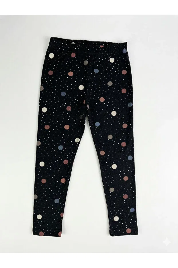 Детские леггинсы для девочек с принтом 5 шт Incili, Navy-Mint-Black-Beige-Salmon — фото 4