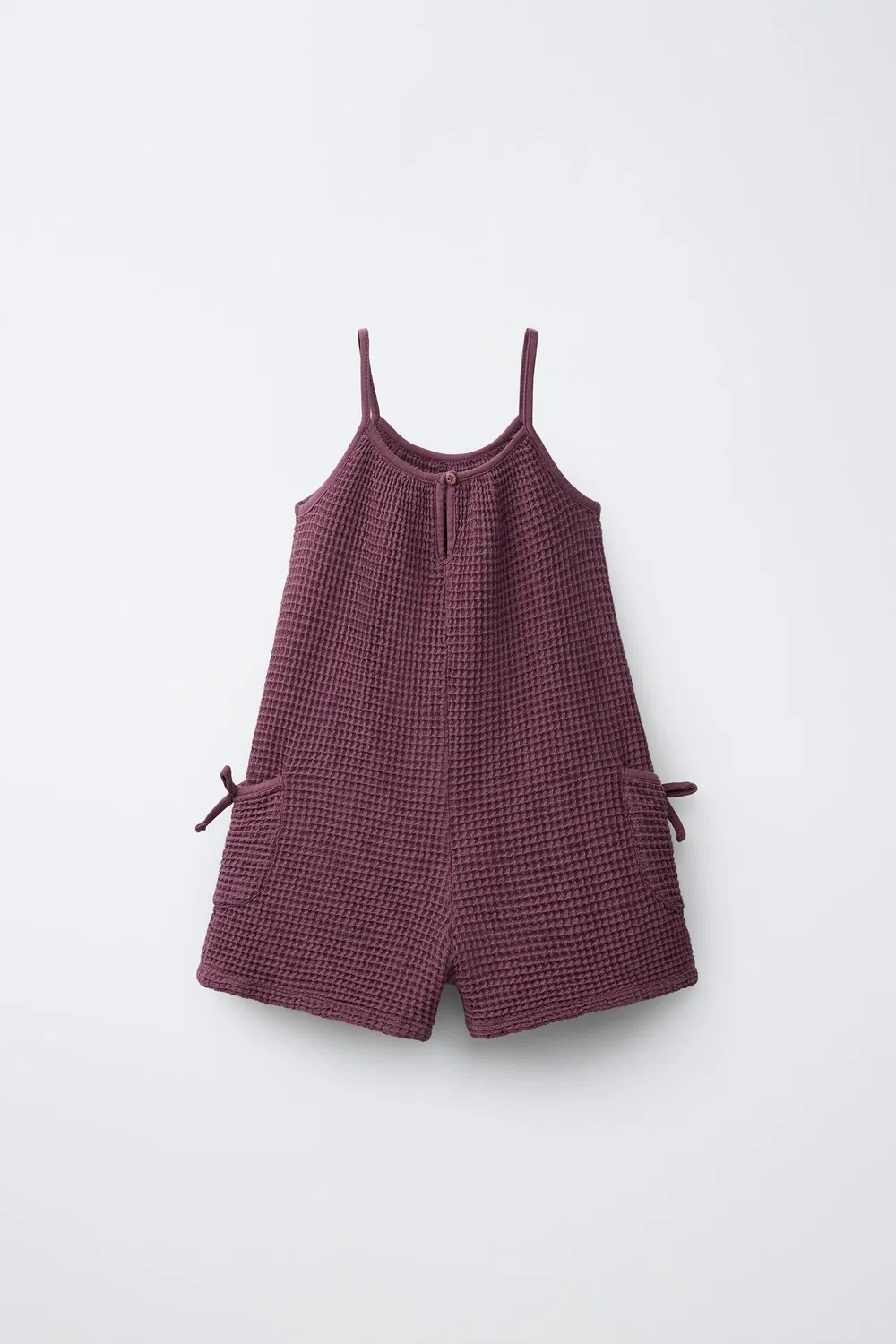 Комбинезон из вафельной вязки с бантами ZARA, Aubergine — фото 2