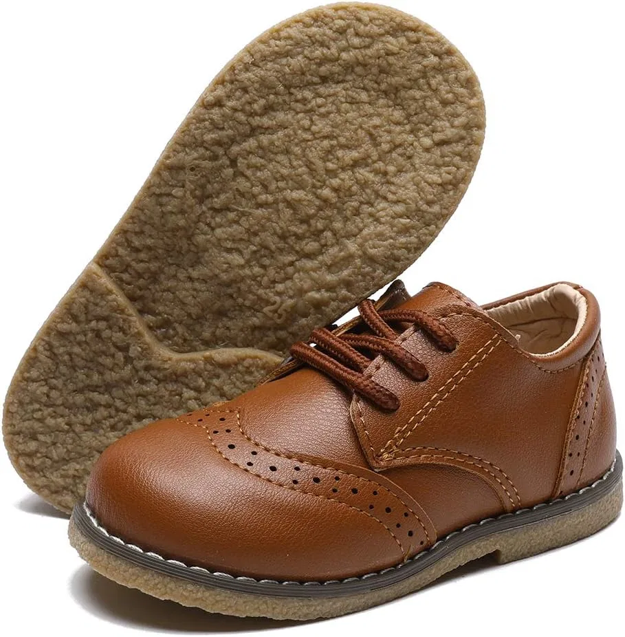 Детские оксфорды на шнуровке из PU-кожи Timatego, Brown