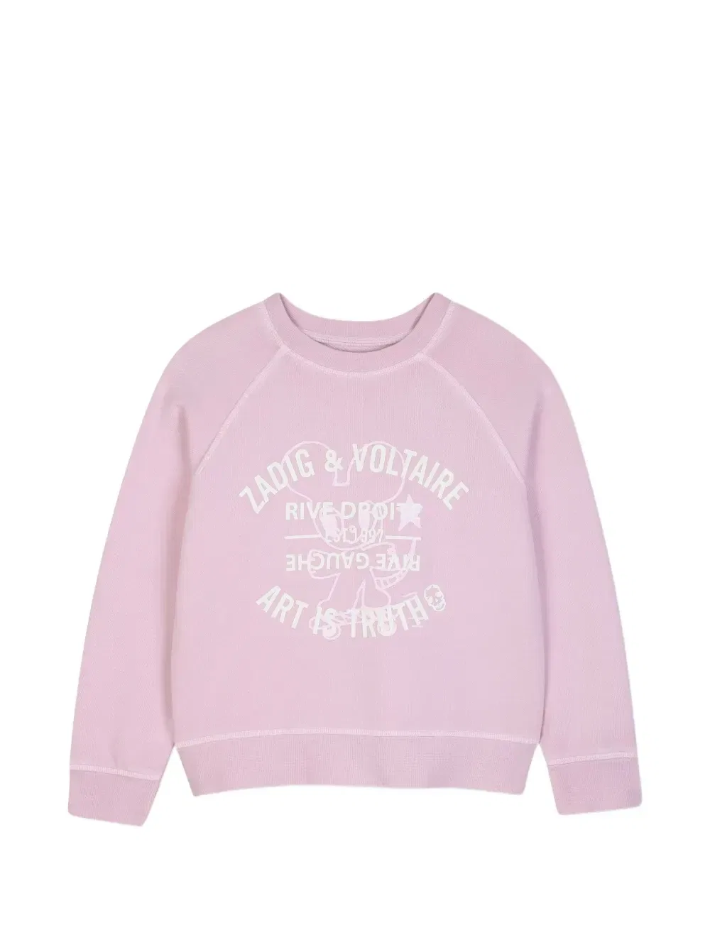 Толстовка с рукавами реглан и графичным принтом Zadig & Voltaire Kids, розовый