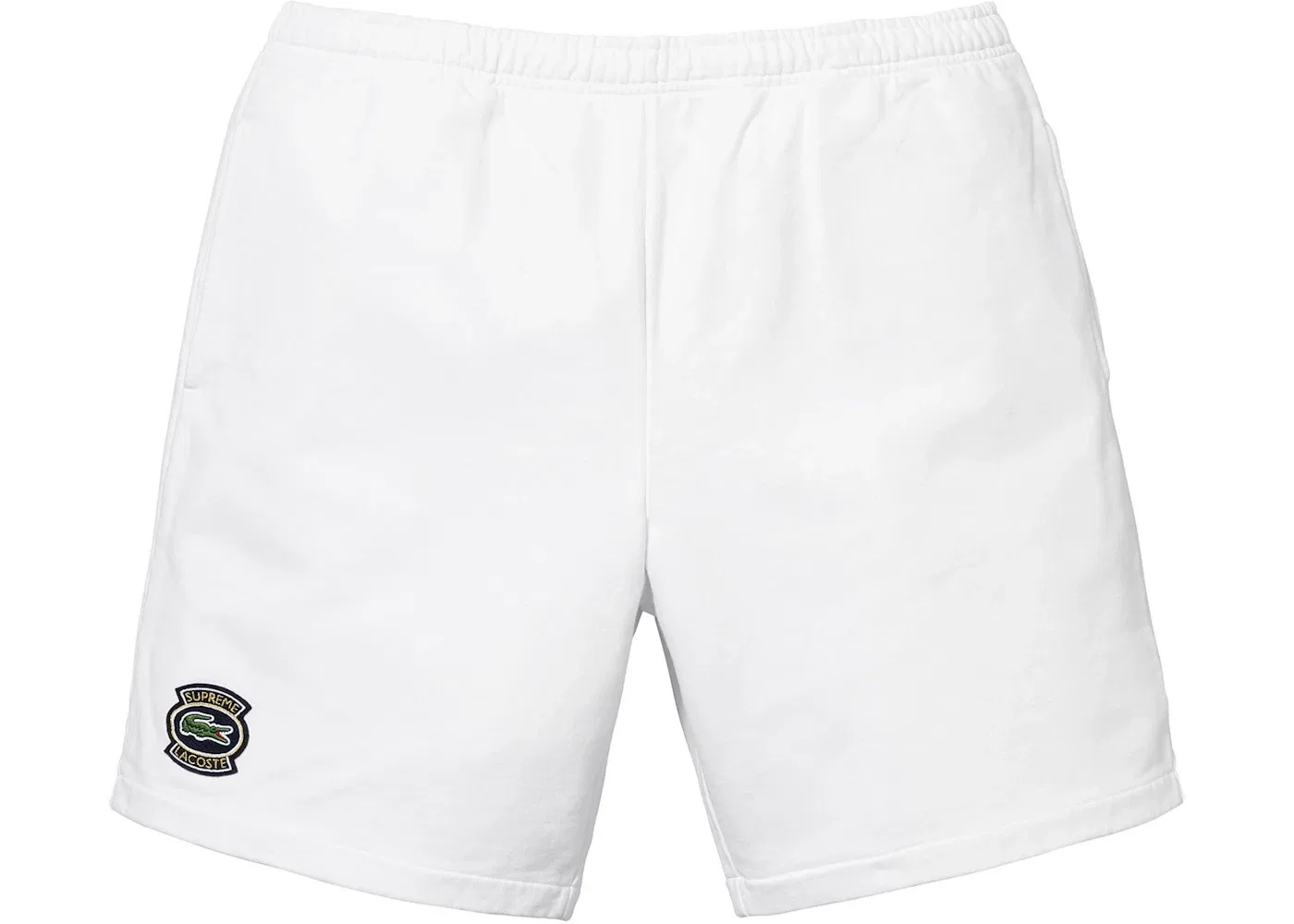 Мужские шорты с длиной до колена Supreme LACOSTE Sweatshort, White
