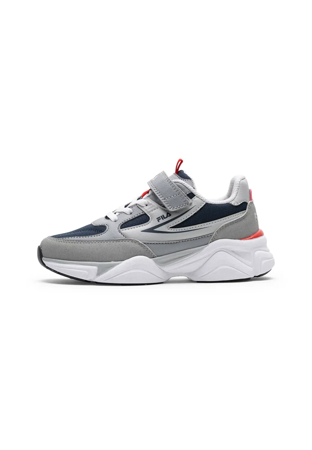 Обувь Recade на липучках, детская, унисекс - кроссовки Fila, Fila Navy-Ultimate Gray