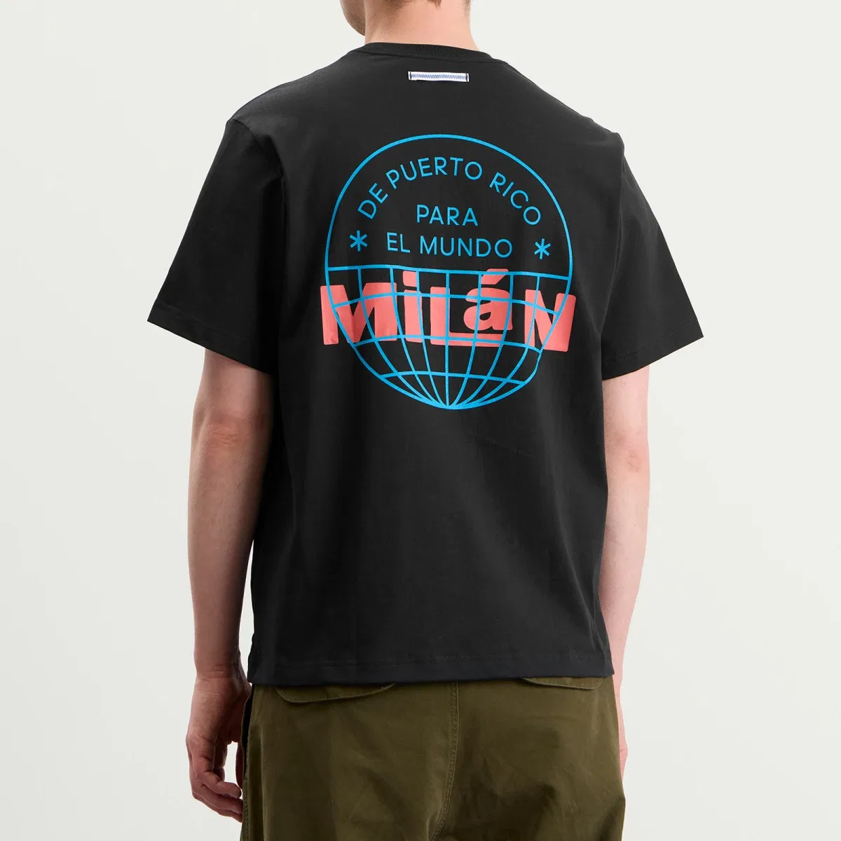 Футболка с принтом X Bad Bunny Milan Tour Merch Adidas, Black — фото 3