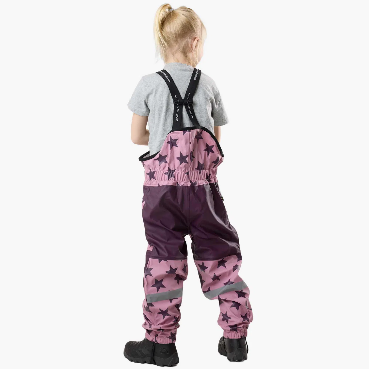 Детский дождевик-комбинезон Drop Rain Set JR, Swedemount, Hellrosa Dunkelviolett — фото 3