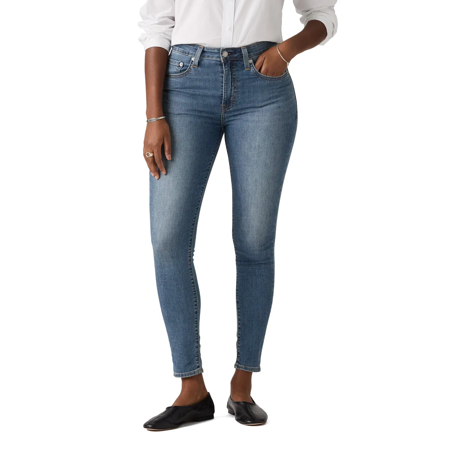 Женские джинсы с высокой посадкой Levi's 721 High Rise Skinny, Loud Cool