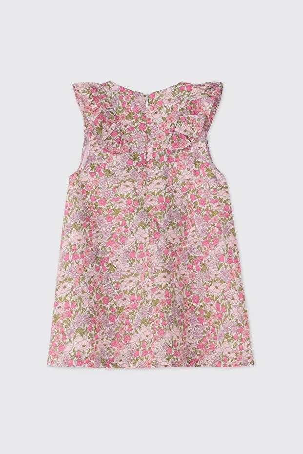 Детское платье для девочек с воланами Liberty fabric newborn pink Panço, 142331 — фото 2