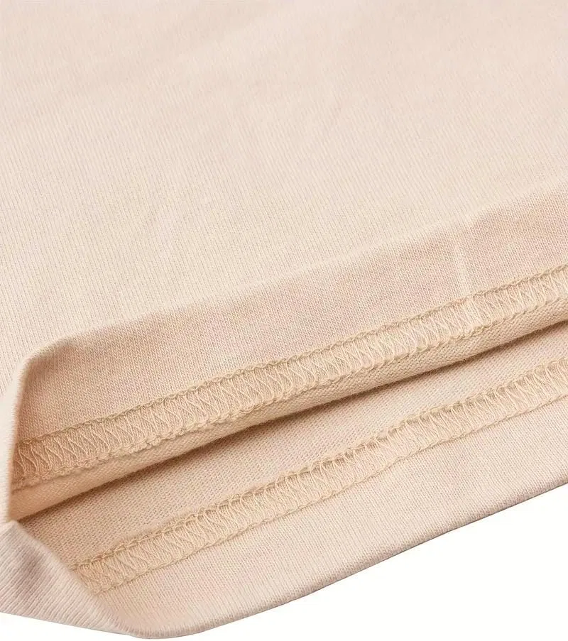 Женская футболка с принтом Letter Print Regular Fit, Khaki — фото 4