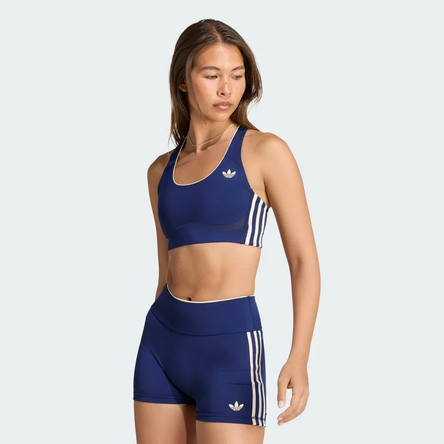 Спортивный бюстгальтер-бралетт ADIDAS ORIGINALS синего цвета — фото 2