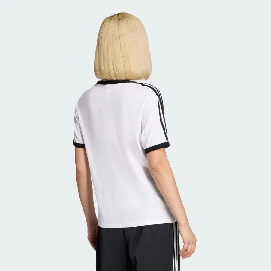 Футболка с принтом Linear Tee adidas, Бело-черный — фото 2