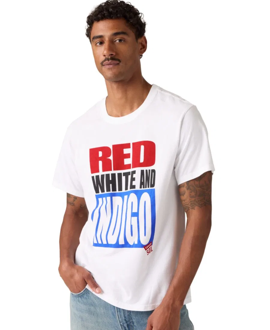 Футболка с принтом Signature Levi's, White — фото 4