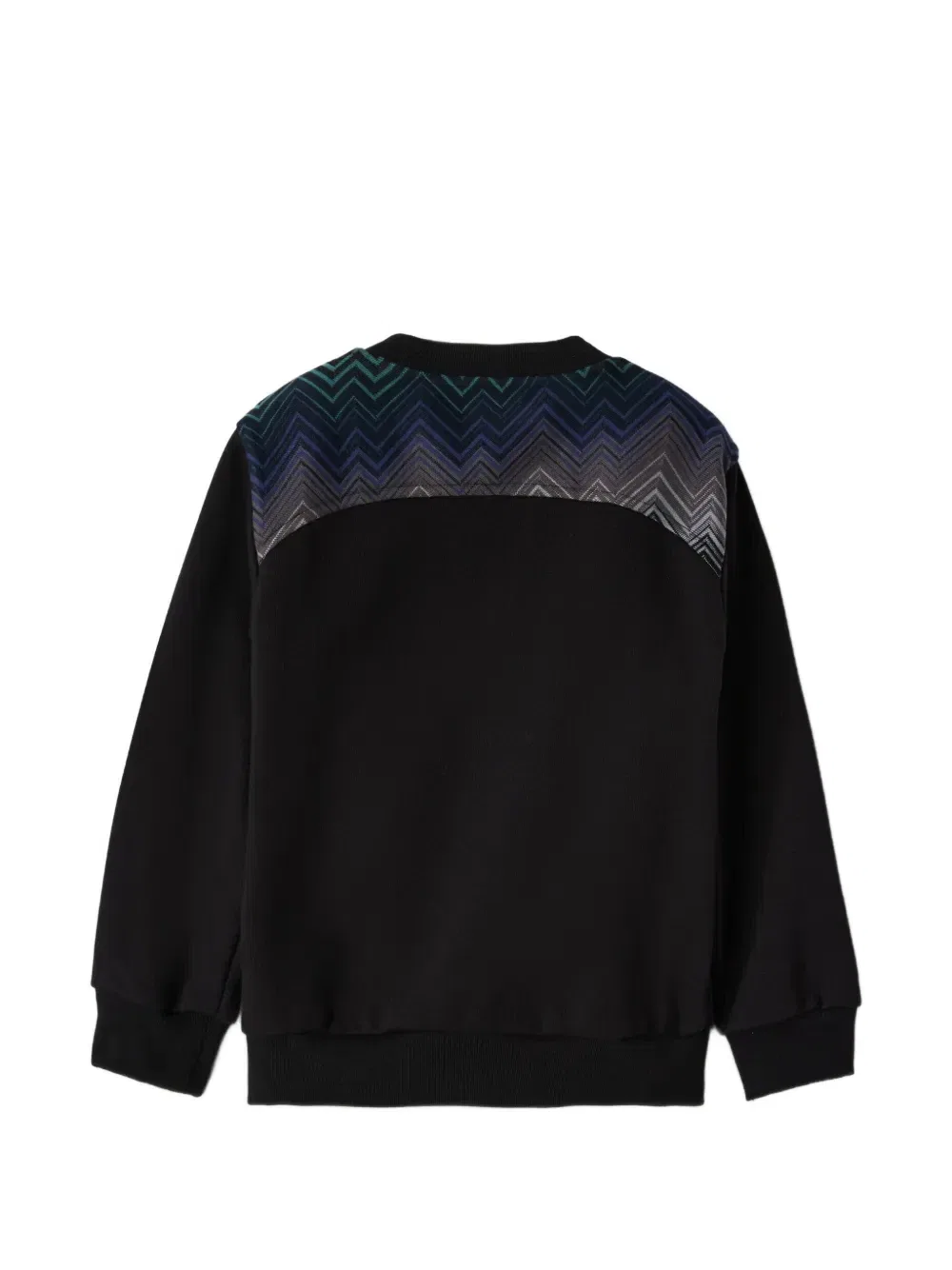 Худи с узором зигзаг и вышитым логотипом Missoni Kids, черный — фото 2