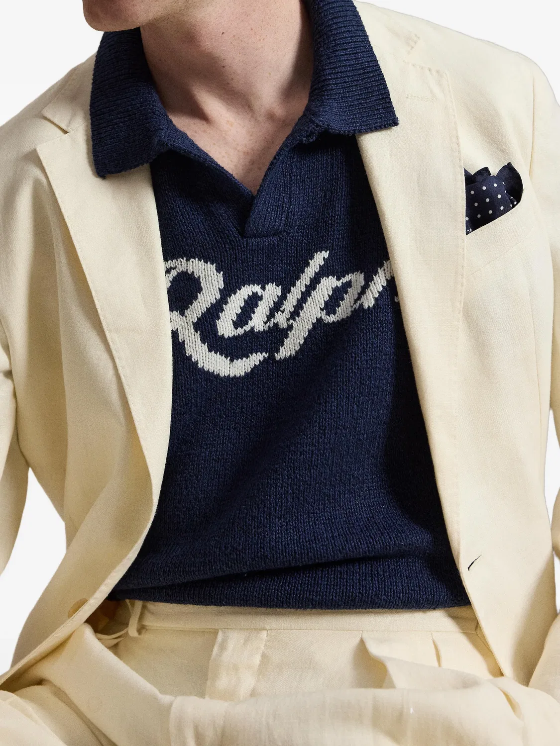 Polo Ralph Lauren Джемпер с интарсией логотипа, синий — фото 4