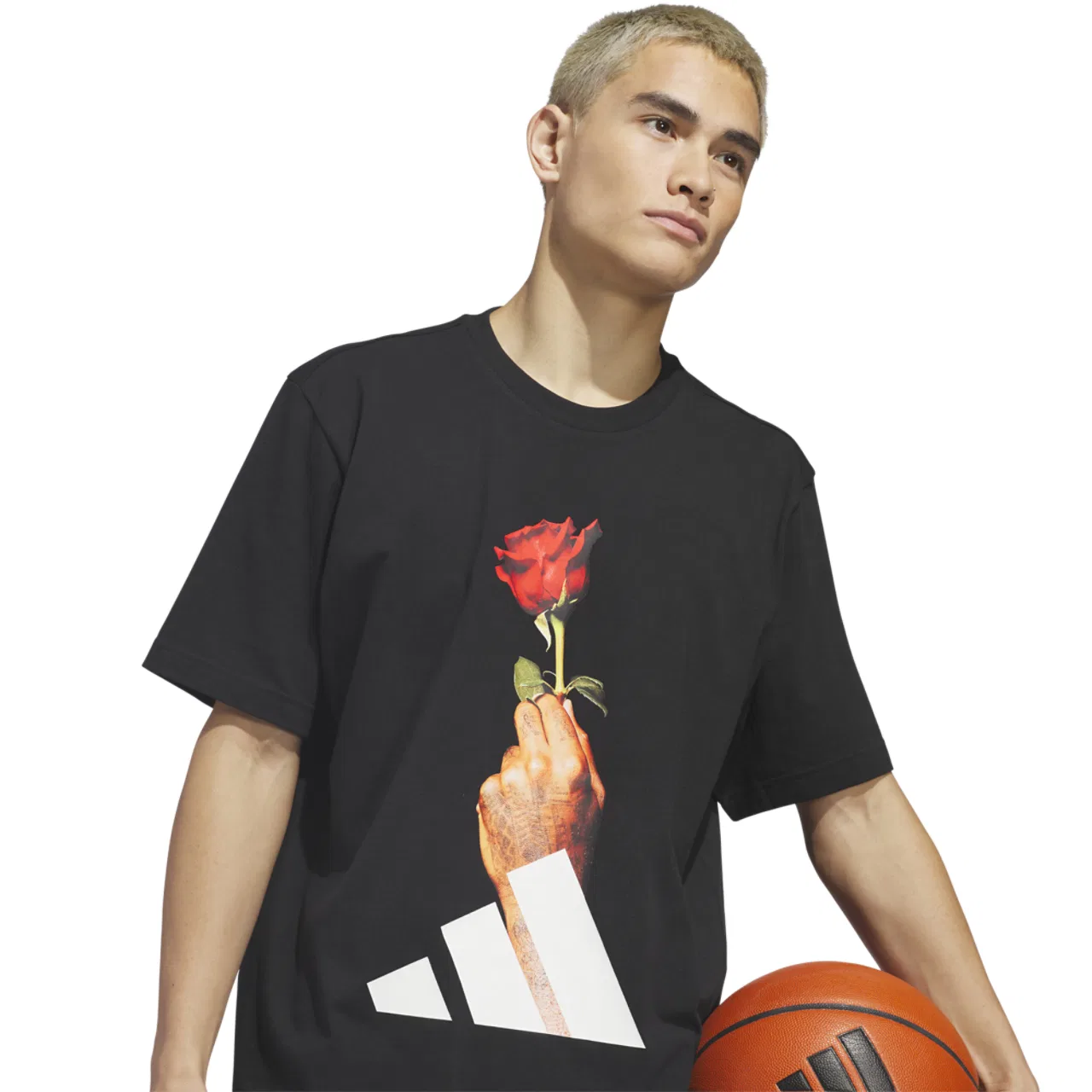 Футболка мужская D Rose Graphic Adidas, красный/черный — фото 3