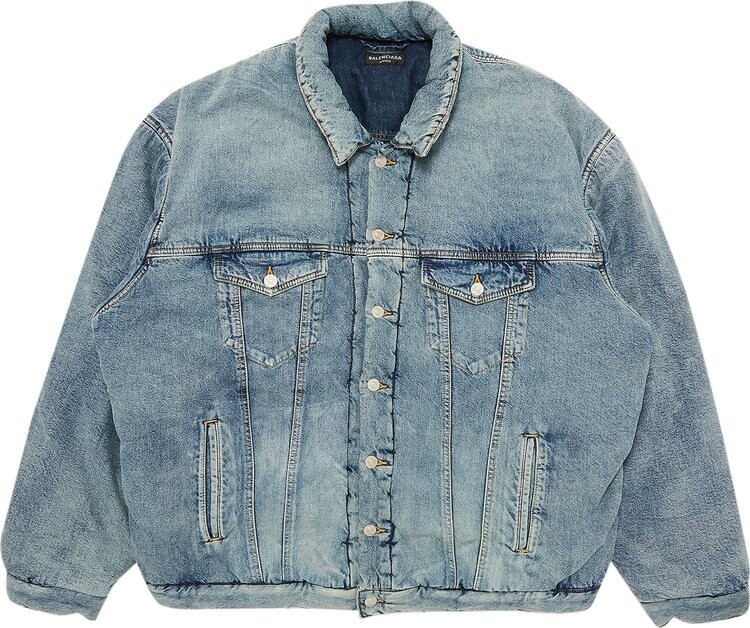 

Куртка Balenciaga Padded Denim Jacket In Indigo, синий