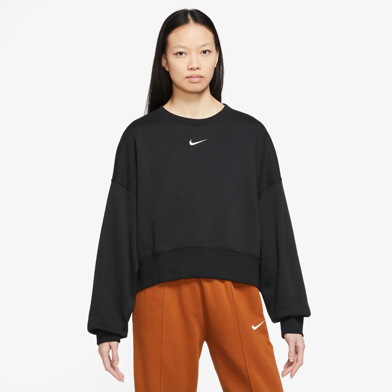 Женская толстовка NSW Style Fleece Crew Nike, черный