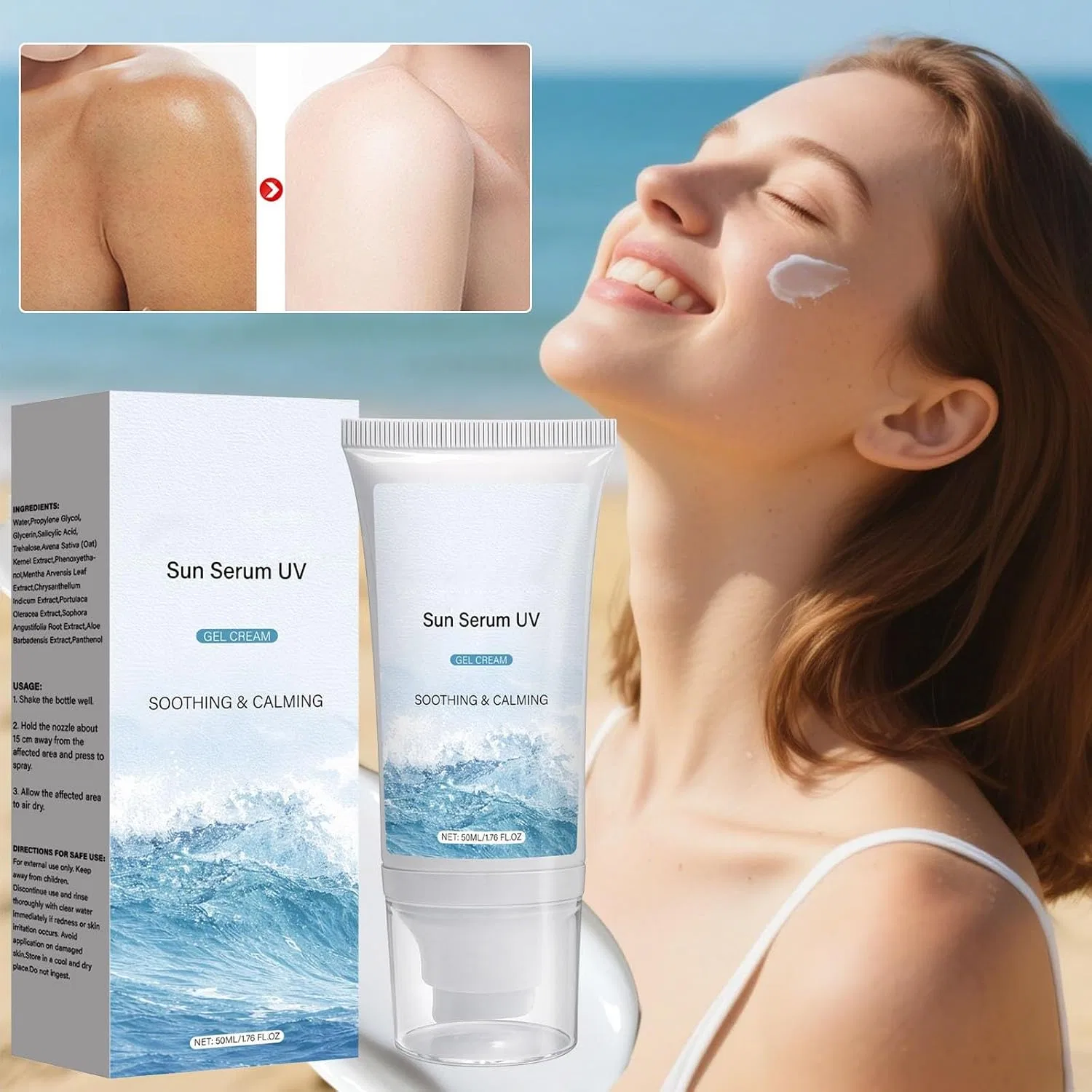 Солнцезащитный крем для лица Airy Sun Cream SPF 50 PA++++, NTHFECG, 50 мл — фото 3