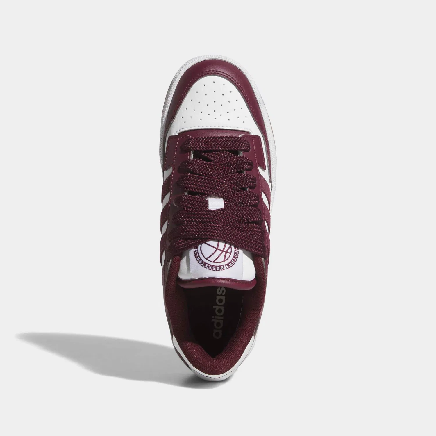 Детские кроссовки с ретро-дизайном Rapid Court Low Adidas Sportswear, Cloud White/Maroon — фото 4